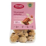Biopekárna Zemanka Vícezrnné bio sušenky s vločkami a čokoládou 100g BIO