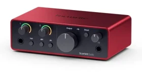 Focusrite Scarlett Solo 4th Gen černo-červená / Zvukové rozhraní / USB-C / 2 kanály / XLR / 192 kHz (SCARLETT SOLO USB-C 4TH GEN)