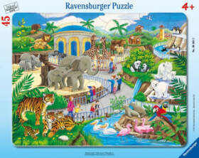 Ravensburger rámové Návštěva v ZOO 45 dílků