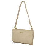 Stylová dámská semišová kabelka na rameno Amanda, tmavě béžová