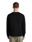Unisex merino mikina ICEBREAKER Unisex Terry LS Crewe, Black velikost: M