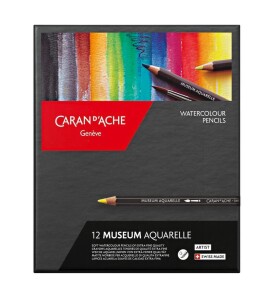 Caran D'ache Museum Aquarelle sada 12 barev, šestihranné, kartonový