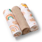 Baby Ono Mušelínové super měkké plenky 70x70cm 3ks barva: béžová