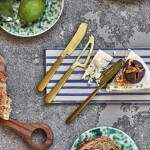 House Doctor Set nerezových nožů na sýry Golden – 3 ks, zlatá barva, kov