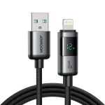 Joyroom S-A16 Pro Prism Series Nabíjecí kabel s displejem USB-A (M) - Lightning (M) 3A 1.2m černá (6956116722586)