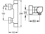 HANSA - Tempra Style Termostatická sprchová baterie, chrom 58410101