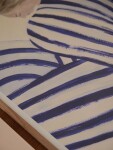 THE POSTER CLUB Autorský plakát Blue Stripe At Concorde by Sofia Lind 50 x 70 cm, modrá barva, papír
