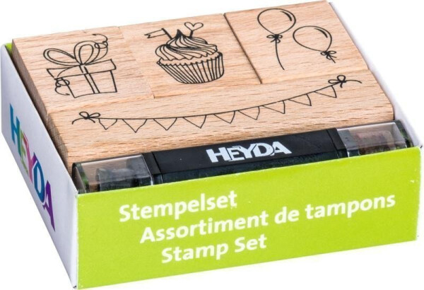 HEYDA Sada narozeninových razítek 4 ks