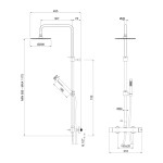 SAPHO - ULTRAMIX sprchový sloup s pákovou baterií, chrom UT139