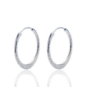 LUNICA Stříbrné kruhové náušnice LESK 0560