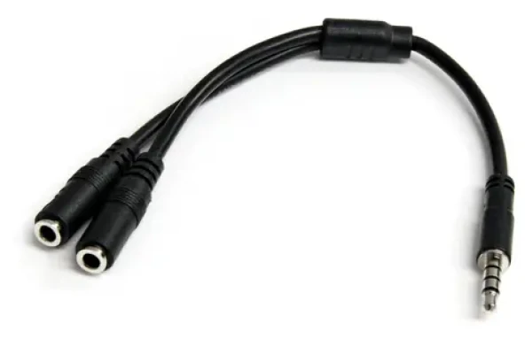 StarTech adaptér headset 3,5 mm na 2x 3,5 mm černá / Adaptér / 0,2 m (MUYHSMFF)