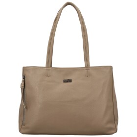 Módní dámská koženková kabelka na rameno Coveri Temari, taupe