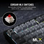 Corsair Gaming K65 Plus Wireless černá, šedá / Mechanická herní klávesnice / 75% / RGB / MLX Red (CH-91D401L-DE)