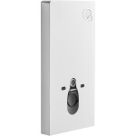 CERANO - Kompletní WC set Modul/Dure - bílá lesklá - integrované WC tlačítko - pneumatický modul - 51x35 CER-979848