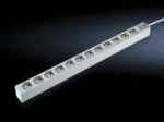 Rittal Zásuvková lišta 19" 12x Typ D / Zásuvková lišta / 230V / 16A / bez vypínače / 2m kabel (7240310)