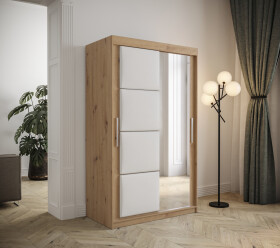Šatní skříň Abi Tapi Barva korpusu: Dub artisan, Rozměry: 120 cm, Dveře: Manila 26
