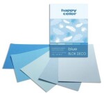 Happy Color Deco Blue barevné papíry blok A4 170 g 20 listů