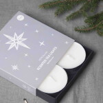 Pluto Design Vonné čajové svíčky – set 4 ks, šedá barva, vosk