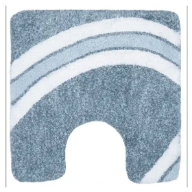Spirella CURVE modrá / Koupelnová WC předložka / mikrovlákno / 55 x 55 cm