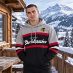 Mitchell & Ness Pánská mikina Chicago Blackhawks NHL Head Coach Hoodie Velikost: 2XL