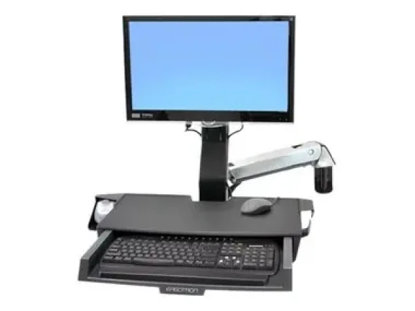 ERGOTRON StyleView Sit-Stand Combo Arm s prac. plochou / nástěnný držák do lišty / na LCD, klávesnici a myš / sklopný (45-260-026)