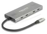 DeLock 7portový hub 10 Gbps / USB hub / 4× USB-C + 3× USB-A / PD 80 W (64313)