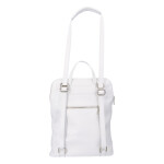 Prostorný dámský kožený batoh Jean, bílý