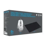 Logitech G502 X bílá + podložka G240 / drátová herní myš / 12000dpi / USB (991-000490)