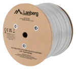 Lanberg Cat5e S/FTP šedá / Síťový kabel / 305 m / drát / CU / LSOH / CPR / Fluke Test (LCS5L-11CU-0305-S)