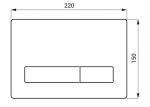 SANELA - Příslušenství Dvojčinné splachovací tlačítko splachování WC, do rámu SLR 21, nerez SLW 54