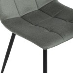 Židle jídelní, zelená látka, čtyřnohá kovová podnož, černý mat