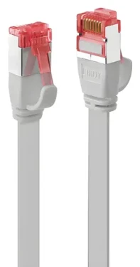 Lindy CAT6 U/FTP šedá / Patch kabel / plochý / 2 m / RJ-45 (47552)