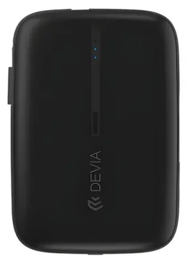 Devia Kintone černá / Powerbanka / 10000 mAh / vestavěné kabely (6938595387562)