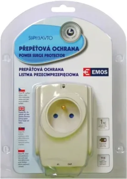 GP MET Přepěťová ochrana 1 zásuvka / Přepěťová ochrana / 918 J / LED indikátor / 16 A (1909010000)
