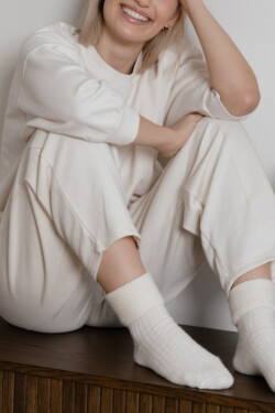 ALPAKA 50% DÁMSKÉ PONOŽKY 044 hnědá 35-37