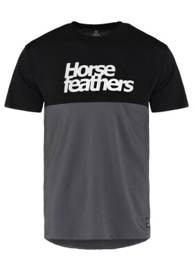 Horsefeathers FURY black/castlerock pánské tričko s krátkým rukávem - M