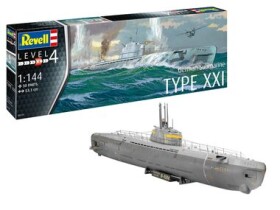 Revell Plastic ModelKit ponorka 05177 German Submarine Typ XXI 1:144