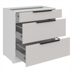 Spodní skříňka Como 80 D 3S BB - Premium Box Barva korpusu: Bílá, Barva dvířek: Kašmír