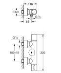 GROHE - Eurosmart Cosmopolitan E Elektronická sprchová baterie, bateriové napájení, chrom 36457000