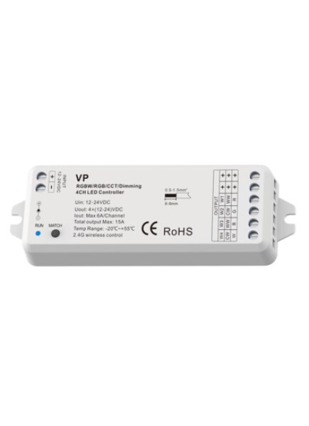RGBW LED Driver DMX, 24V, CV k trubicovému osvětlení SENTIOTEC CFSSTC739L