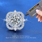 Royal Fashion stříbrné náušnice HA-XEA003-SILVER-MOISSANITE