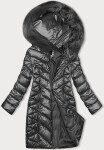 Dámská zimní prošívaná bunda (16M9100-105) grafitová - J.Style XL