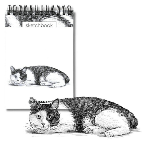 Skicovací spirálový notes A6 - Kočka