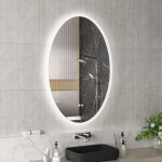 Erga Paola, oválné LED zrcadlo 80x120cm (120x80), 2990 lm, 3 barvy světla, přední a zadní osvětlení, ERG-V01-302-1280-00