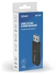 Čtečka paměťových karet AK-64 černá / Čtečka karet / USB 3.0 / 5 Gbps / SD, microSD, SDHC, SDXC (SAVAK-64)