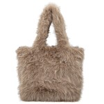 Stylová dámská plyšová kabelka do ruky Arianda, khaki