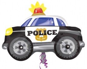 Police auto foliový balónek 60cm x 45cm Police auto foliový balónek 60cm x 45cm