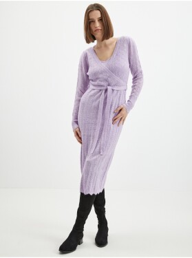 Orsay Světle fialové dámské svetrové midišaty příměsí vlny dámské