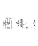 GROHE - Allure Držák pro koupelnové doplňky, kartáčovaný Hard Graphite 40278AL1