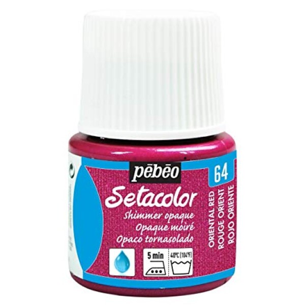 Barva na textil Pébéo Setacolor Shimmer 45 ml - Červená metalická orientální 64